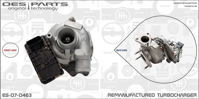 OES PARTS kompresorius, įkrovimo sistema ES-07-0463